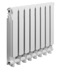 Радиатор алюминиевый Global Iseo 500 мм 8 секций 1" боковое подключение белый - фото 4