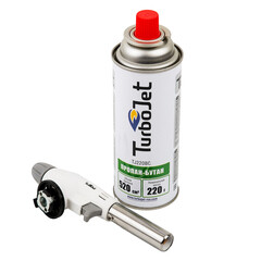 Изображение товара Горелка с газовым баллоном Turbojet TJ723-B с пьезоподжигом и регулятором