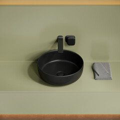 Раковина Ceramicanova Taycan 38 см накладная черная матовая (CN12003MB) - фото 7