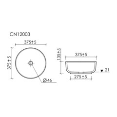 Раковина Ceramicanova Taycan 38 см накладная черная матовая (CN12003MB) - фото 2