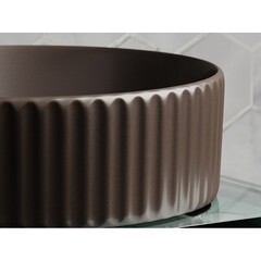 Раковина Ceramicanova Element 36 см накладная темно-коричневая матовая (CN6057MDB) - фото 8