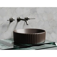 Раковина Ceramicanova Element 36 см накладная темно-коричневая матовая (CN6057MDB) - фото 7