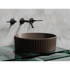 Раковина Ceramicanova Element 36 см накладная темно-коричневая матовая (CN6057MDB) - фото 3