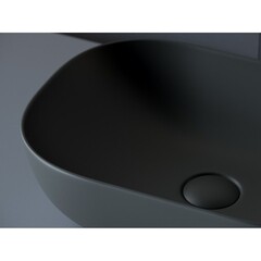 Раковина Ceramicanova Element 46 см накладная темный антрацит матовый (CN6009MDH) - фото 5