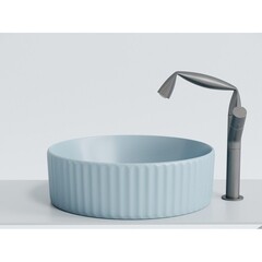 Раковина Ceramicanova Element 36 см накладная голубая матовая (CN6057ML) - фото 6