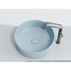 Раковина Ceramicanova Element 36 см накладная голубая матовая (CN6057ML) - фото 5