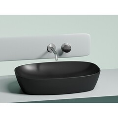 Раковина Ceramicanova Element 60 см накладная черная матовая (CN6049MB) - фото 5