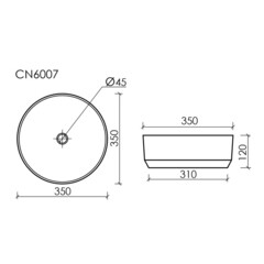 Раковина Ceramicanova Element 36 см накладная черный матовый (CN6007) - фото 2