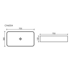 Раковина Ceramicanova Element 71 см накладная белая матовая (CN6054MW) - фото 2