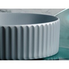 Раковина Ceramicanova Element 36 см накладная серо-голубая матовая (CN6057MHL) - фото 7