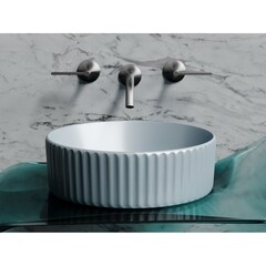 Раковина Ceramicanova Element 36 см накладная серо-голубая матовая (CN6057MHL) - фото 3