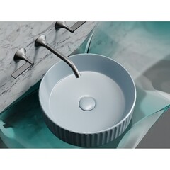 Раковина Ceramicanova Element 36 см накладная серо-голубая матовая (CN6057MHL) - фото 5