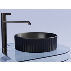 Раковина Ceramicanova Element 36 см накладная черная матовая (CN6057MB) - фото 2