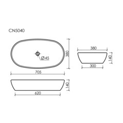 Раковина Ceramicanova Element 70 см накладная белая (CN5040) - фото 4