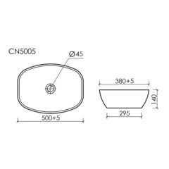 Раковина Ceramicanova Element 50 см накладная белая (CN5005) - фото 2