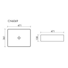 Раковина Ceramicanova Element 36 см накладная белая (CN6069) - фото 2