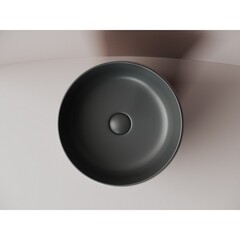 Раковина Ceramicanova Element 36 см накладная темный антрацит матовый (CN6073MDH) - фото 5