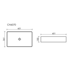 Раковина Ceramicanova Element 60 см накладная белая (CN6070) - фото 2