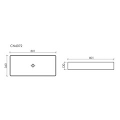 Раковина Ceramicanova Element 80 см накладная черная матовая (CN6072MB) - фото 3