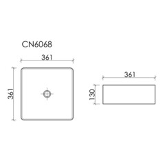 Раковина Ceramicanova Element 36 см накладная черная матовая (CN6068MB) - фото 4