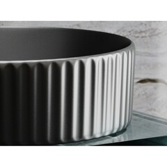 Раковина Ceramicanova Element 36 см накладная темный антрацит матовый (CN6057MDH) - фото 8