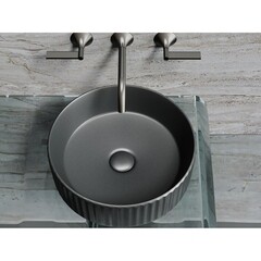 Раковина Ceramicanova Element 36 см накладная темный антрацит матовый (CN6057MDH) - фото 6