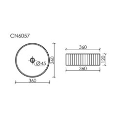 Раковина Ceramicanova Element 36 см накладная белая (CN6057) - фото 2