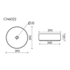 Раковина Ceramicanova Element 39 см накладная антрацит матовый (CN6022MH) - фото 3