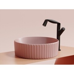 Раковина Ceramicanova Element 36 см накладная розовая матовая (CN6057MP) - фото 2