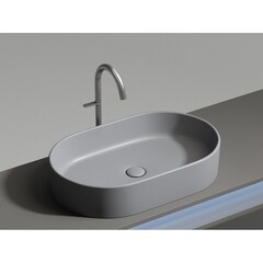 Раковина Ceramicanova Element 61 см накладная антрацит матовый (CN6048MH) - фото 11