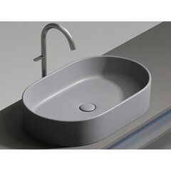 Раковина Ceramicanova Element 61 см накладная антрацит матовый (CN6048MH) - фото 7