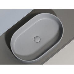 Раковина Ceramicanova Element 61 см накладная антрацит матовый (CN6048MH) - фото 6