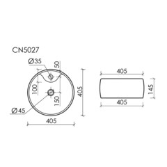 Раковина Ceramicanova Element 40 см накладная белый (CN5027) - фото 2