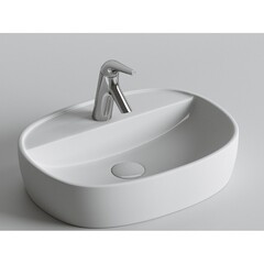 Раковина Ceramicanova Element 50 см накладная белая (CN6036) - фото 6