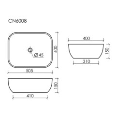 Раковина Ceramicanova Element 51 см накладная белая (CN6008) - фото 2