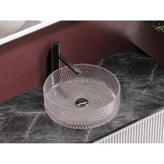 Раковина Ceramicanova Cristal 36 см накладная розовая (CN6061) - фото 8