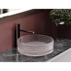 Раковина Ceramicanova Cristal 36 см накладная розовая (CN6061) - фото 3