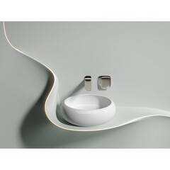 Раковина Ceramicanova Element 36 см накладная белая (CN6050) - фото 9