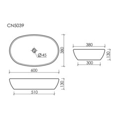 Раковина Ceramicanova Element 60 см накладная белая (CN5039) - фото 5