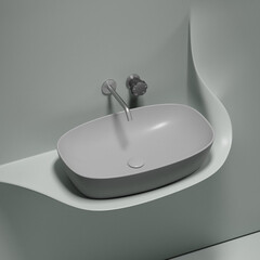 Раковина Ceramicanova Element 60 см накладная серая матовая (CN6049MSG) - фото 8