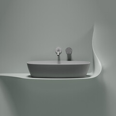 Раковина Ceramicanova Element 60 см накладная серая матовая (CN6049MSG) - фото 6