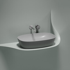 Раковина Ceramicanova Element 60 см накладная серая матовая (CN6049MSG) - фото 7