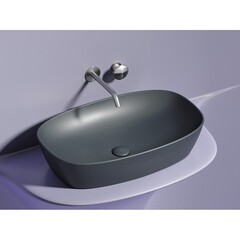 Раковина Ceramicanova Element 60 см накладная темный антрацит матовый (CN6049MDH) - фото 10