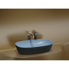 Раковина Ceramicanova Element 60 см накладная голубая матовая (CN6049ML) - фото 4