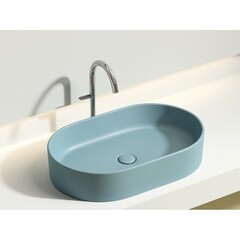 Раковина Ceramicanova Element 61 см накладная зеленая матовая (CN6048MLG) - фото 10