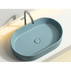 Раковина Ceramicanova Element 61 см накладная зеленая матовая (CN6048MLG) - фото 9