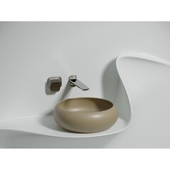 Раковина Ceramicanova Element 36 см накладная капучино (CN6050MC) - фото 6