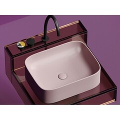 Раковина Ceramicanova Element 51 см накладная розовая матовая (CN6052MP) - фото 5