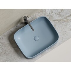 Раковина Ceramicanova Element 51 см накладная серо-голубая матовая (CN6052MHL) - фото 11