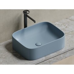 Раковина Ceramicanova Element 51 см накладная серо-голубая матовая (CN6052MHL) - фото 10